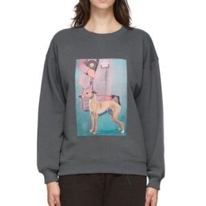 Acne Studios Grey Dog Patch Sweatshirt XS